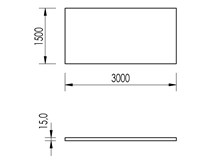 Plech černý 15mm/1,5x3m