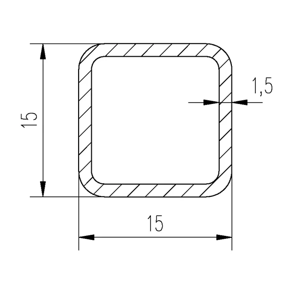 Jekl 15x15x1,5