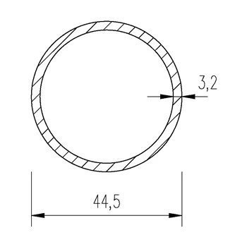 Trubka bezešvá hladká 44,5x3,2