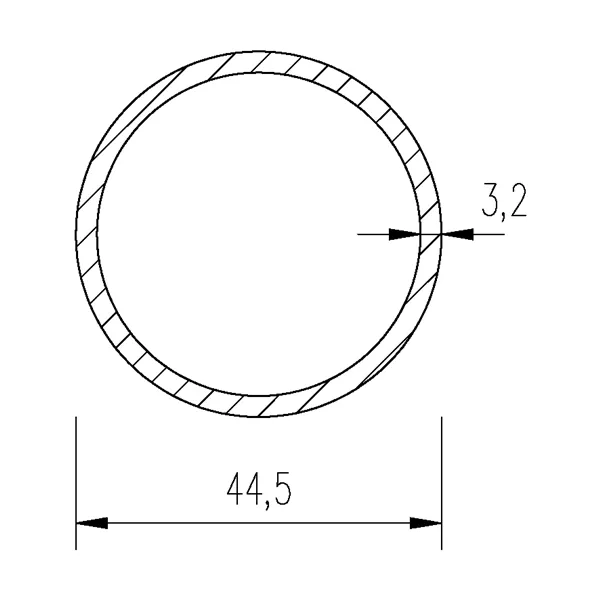 Trubka bezešvá hladká 44,5x3,2