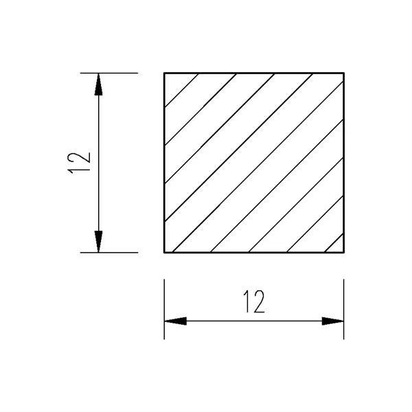 Ocel čtvercová 12mm