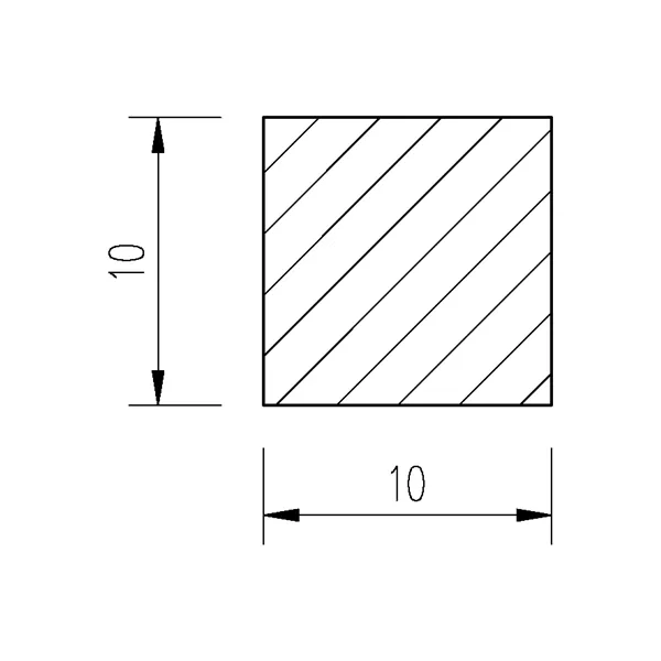 Ocel čtvercová 10mm