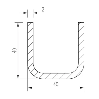 Jekl U 40x40x40x2