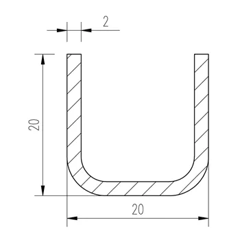 Jekl U 20x20x20x2