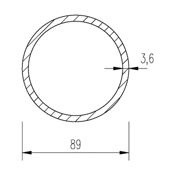 Trubka bezešvá hladká 89x3,6