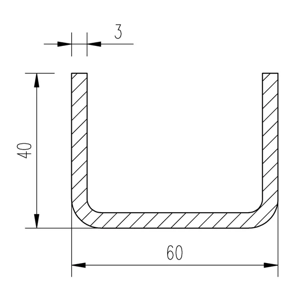 Jekl U 60x40x40x3