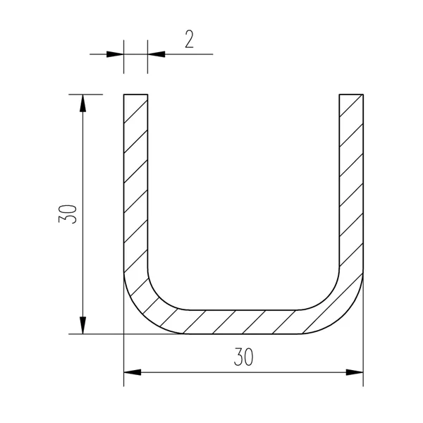 Jekl U 30x30x30x2