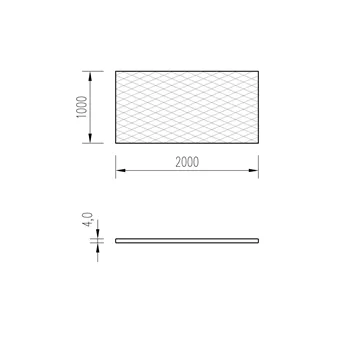 Plech rýha 4mm/1x2m