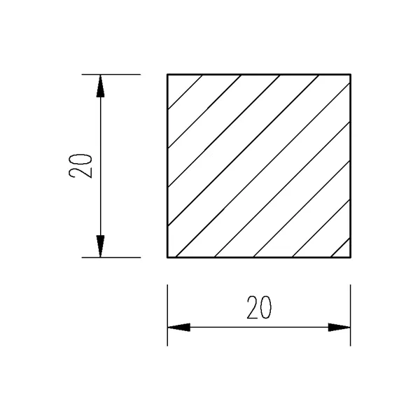 Ocel čtvercová 20mm