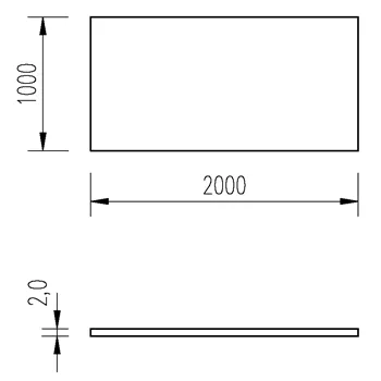 Plech černý 2mm/1x2m (za studena)