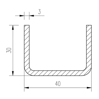 Jekl U 40x30x30x3