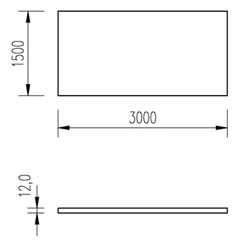 Plech černý 12mm/1,5x3m