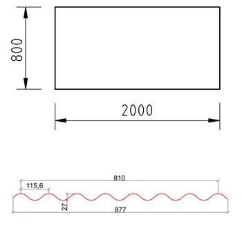 Plech pozinkovaný vlna 0,55mm/0,8x2m