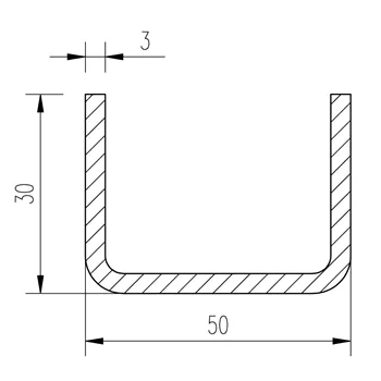 Jekl U 50x30x30x3