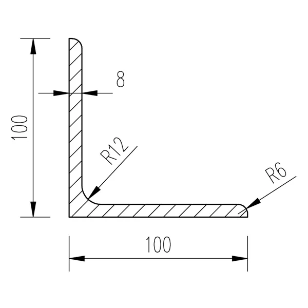 L 100x100x8