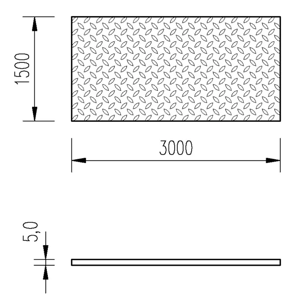 Plech slza 5mm/1,5x3m