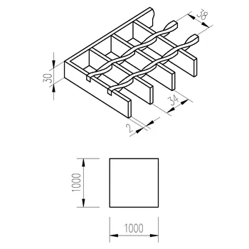 Rošt svařovaný 1000x1000/30x2 pozinkovaný