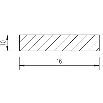 Ocel plochá 16x10 tažená