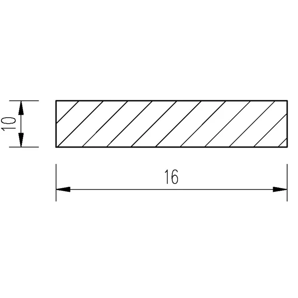 Ocel plochá 16x10 tažená