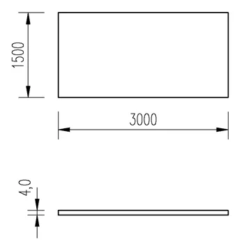 Plech černý 4mm/1,5x3m