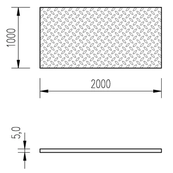 Plech slza 5mm/1x2m