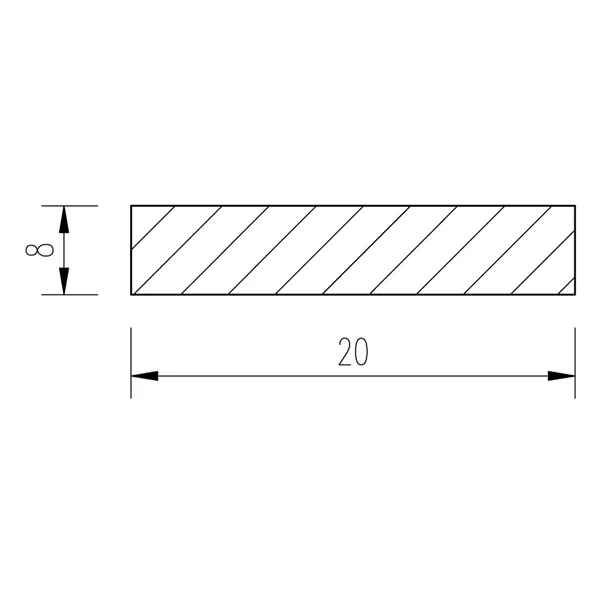 Ocel plochá 20x8