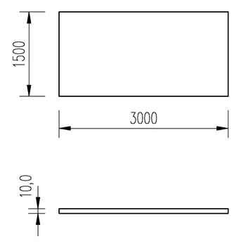 Plech černý 10mm/1,5x3m