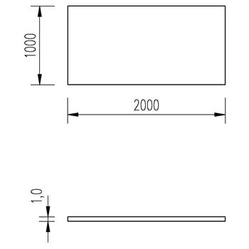 Plech Al 1mm/1x2m