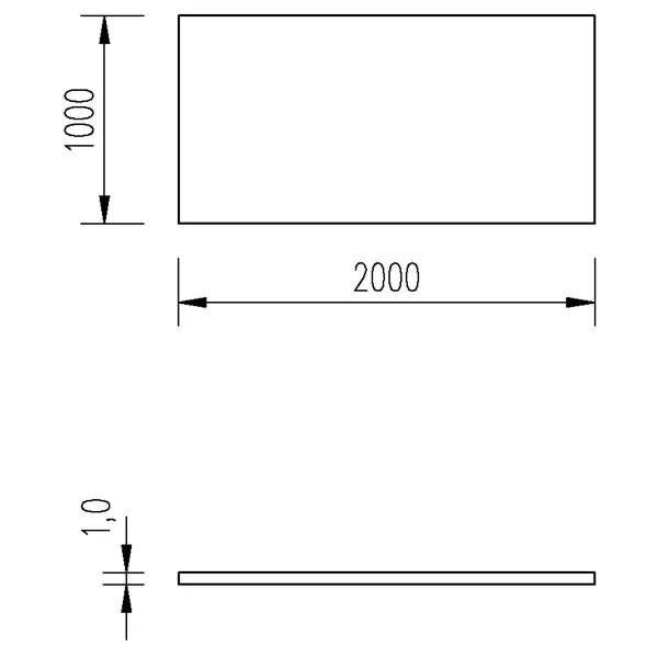 Plech Al 1mm/1x2m