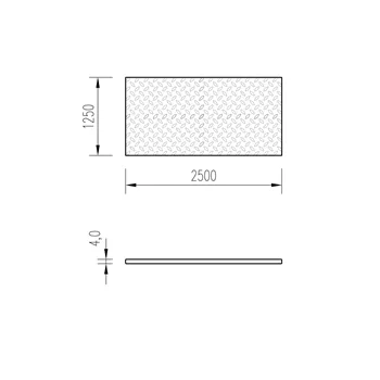 Plech slza 4mm/1,25x2,5m