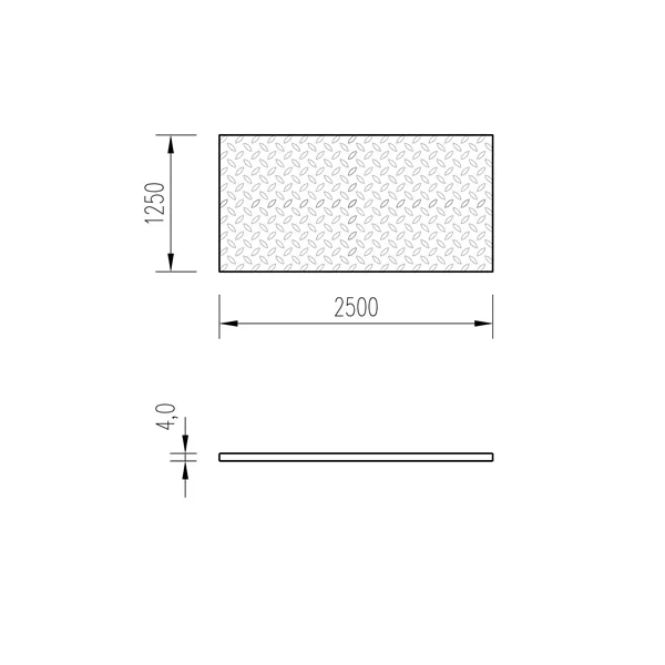 Plech slza 4mm/1,25x2,5m