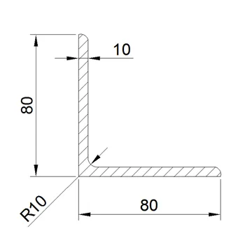 L 80x80x10