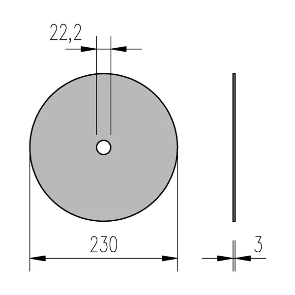 Kotouč řezný 230x3,0/ 22,2 Inox