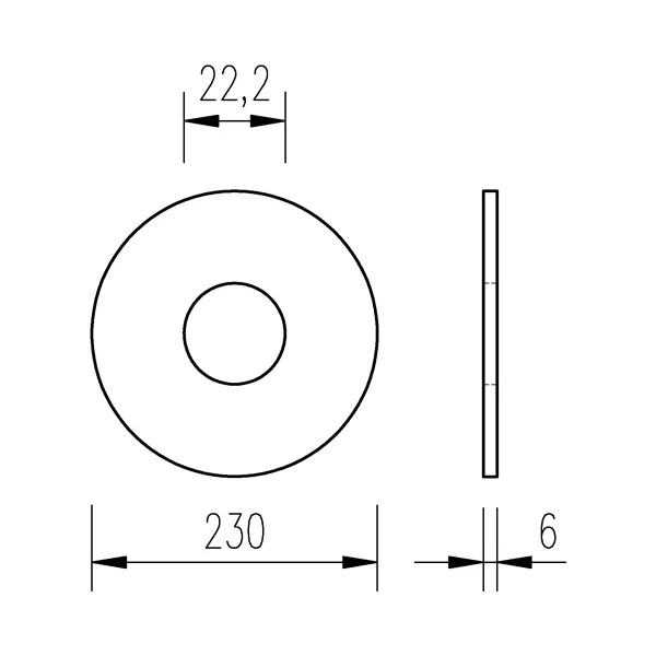 Kotouč brusný 125x 6,4 (6)/ 22,2 Inox