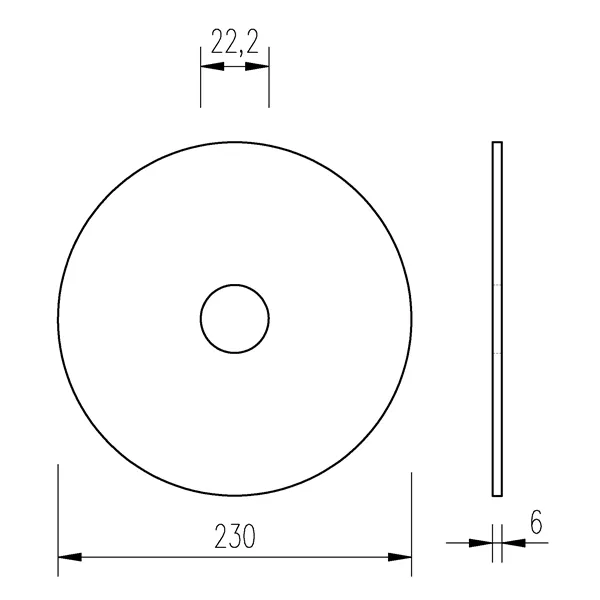 Kotouč brusný 230x 6,4/ 22,2 Inox