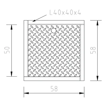 Poklop pochozí 500x500/ 3mm