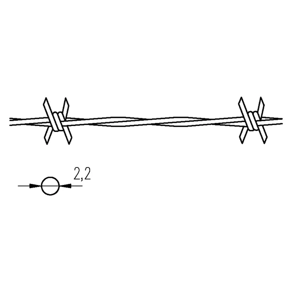 Drát ostnatý PVC 2,2mm BODLÁK