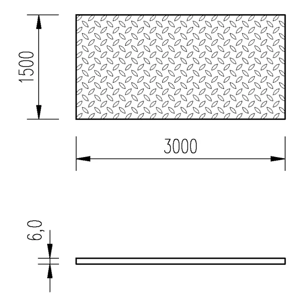 Plech slza 6mm/1,5x3m