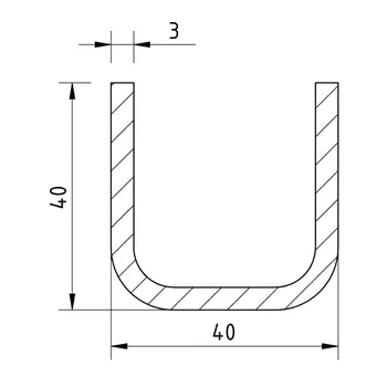 Jekl U 40x40x40x3