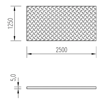 Plech slza 5mm/1,25x2,5m