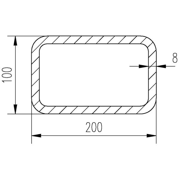 Jekl 200x100x8