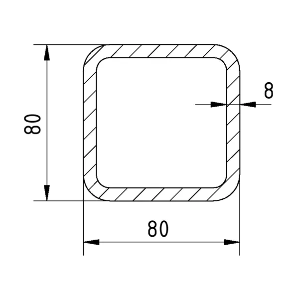 Jekl 80x80x8