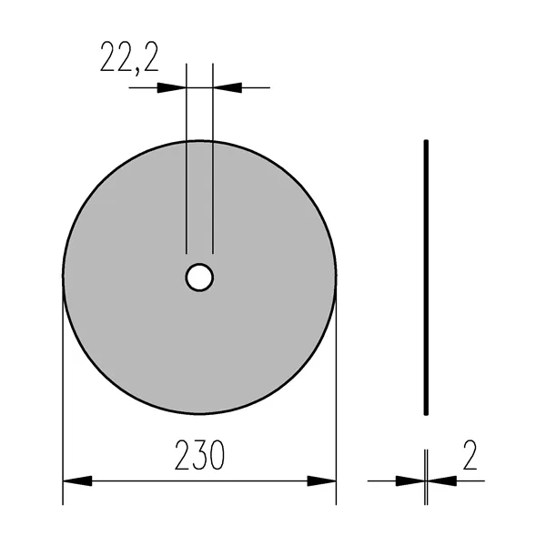 Kotouč řezný 230x2,0/ 22,2 Inox