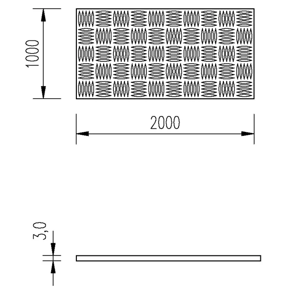 Plech slza Al 3mm/1x2m