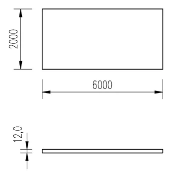 Plech černý 12mm/2x6m