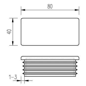 Zátka obdélníková 80x40 /1-3