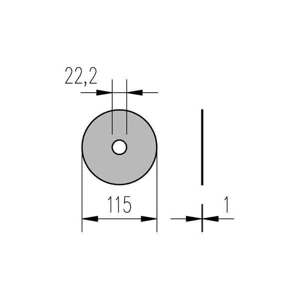 Kotouč řezný 115x1,0/ 22,2 Inox