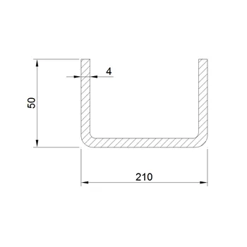 Jekl U 210x50x50x4