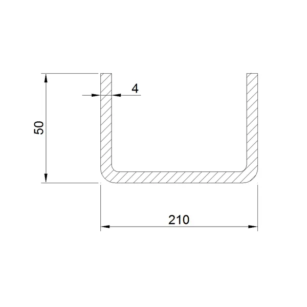 Jekl U 210x50x50x4