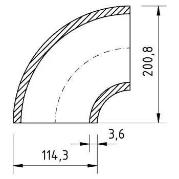 Koleno varné 114,3x3,6 90°